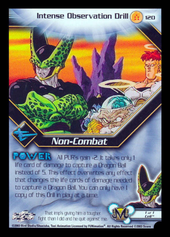 CCG Dragon Ball Z Collectable Cards - Intense Observation Drill - No120
