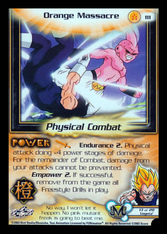 CCG Dragon Ball Z Collectable Cards - Orange Massacre - No111