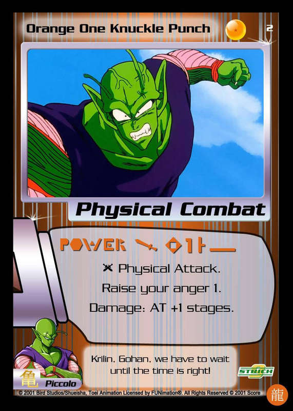 CCG Dragon Ball Z Collectable Cards - Orange One Knucke Punch - No2
