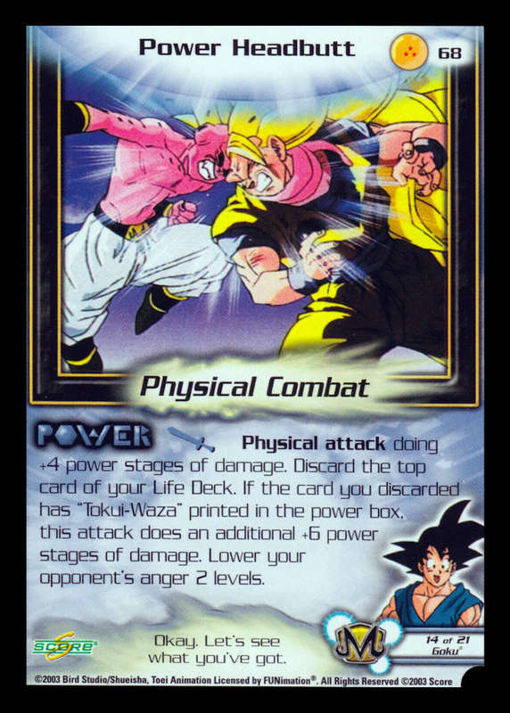 CCG Dragon Ball Z Collectable Cards - Power headbutt - No068