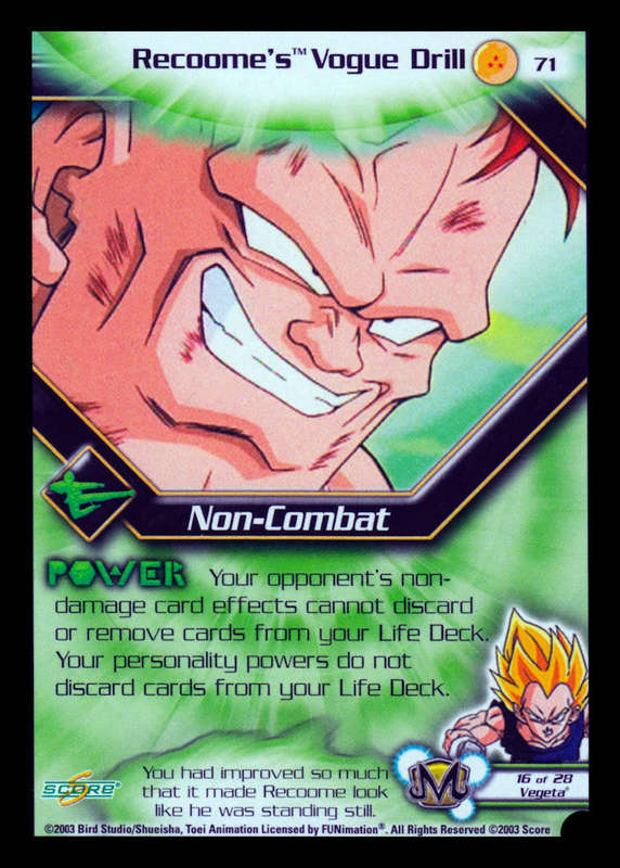CCG Dragon Ball Z Collectable Cards - Recoome's Vogue Drill - No071