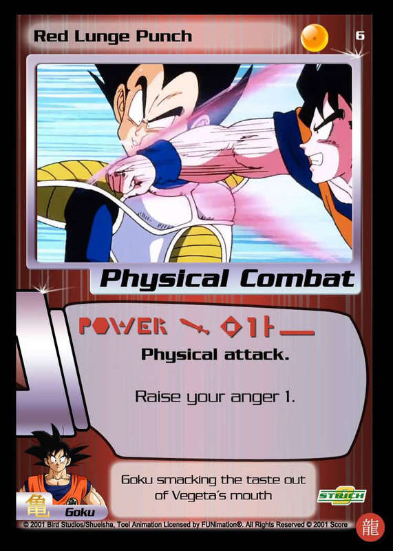 CCG Dragon Ball Z Collectable Cards - Red Lunge Punch - No6