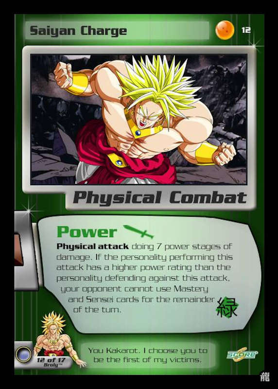 CCG Dragon Ball Z Collectable Cards - Saiyan Charge - No12