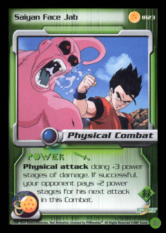CCG Dragon Ball Z Collectable Cards - Saiyan Face Jab - NoIR23