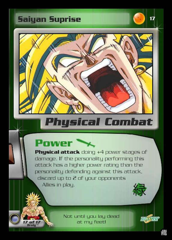 CCG Dragon Ball Z Collectable Cards - Saiyan Suprise - No17