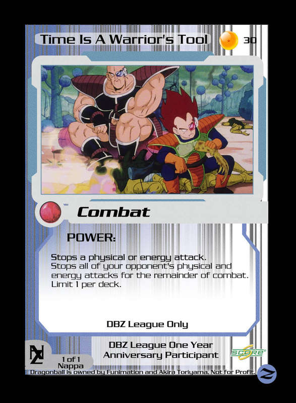 CCG Dragon Ball Z Collectable Cards - Time is a Warrior's Tool - No30