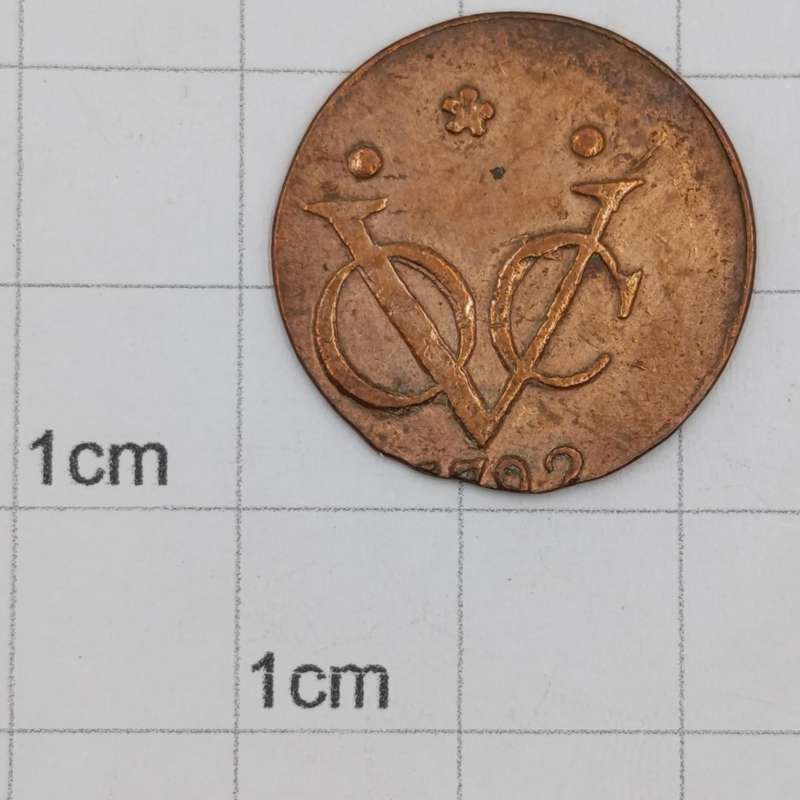 Netherlands 1792 VOC West Friesland duit - excellent and struck totally off centre
