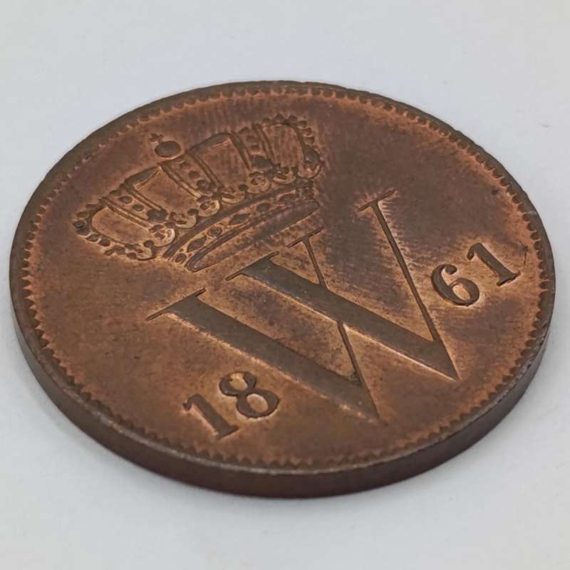 1861 Netherlands 1 cent - UNC - Excellent