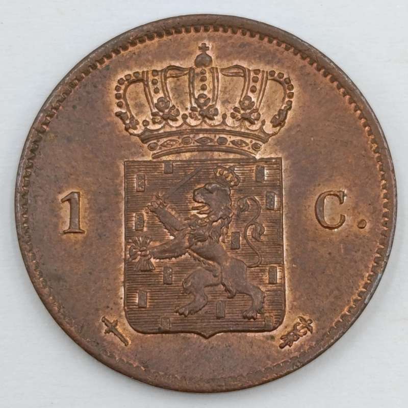 1861 Netherlands 1 cent - UNC - Excellent