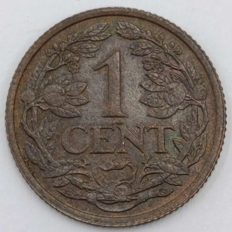 1914 Netherlands 1 Cent - AU