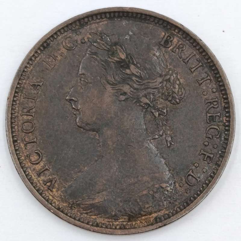 1881 Great Britain Half Penny - "H" mintmark - XF