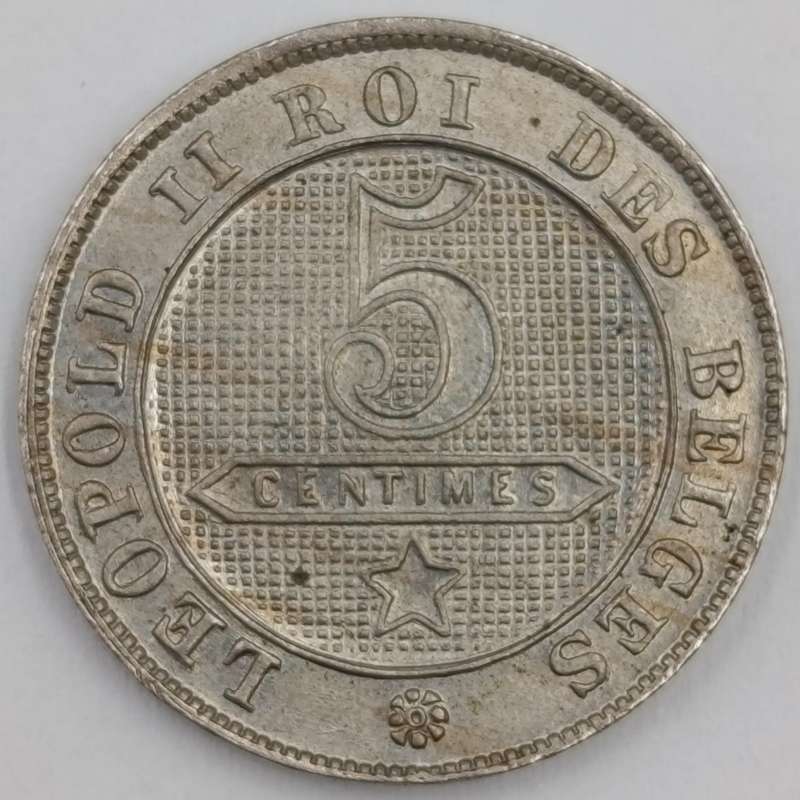 1895 Belgium 5 Centimes