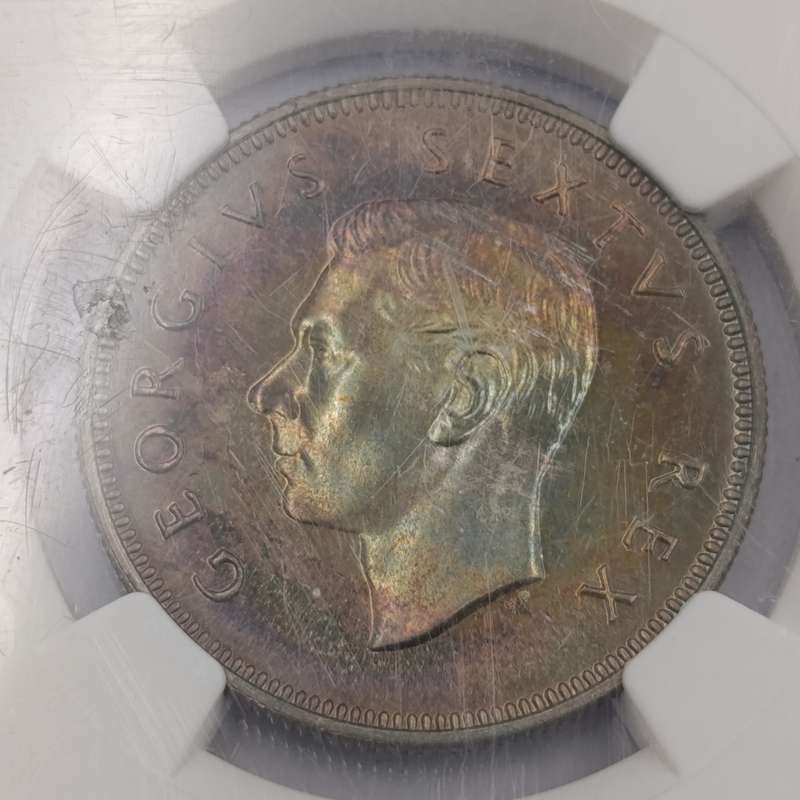 1949 SA Union Proof 2 shilling graded PF66 by NGC