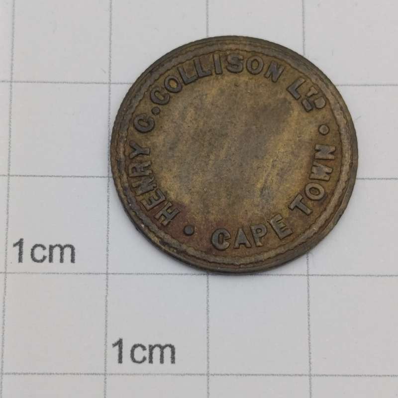 Henry Collison Ltd Good for token Cape Town Cape Town circa 1875 Double struck N & R scarce