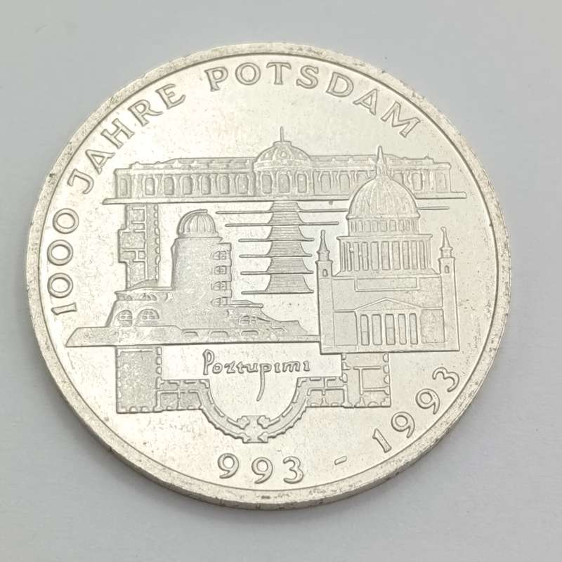 1993 F Germany silver 10 Deutche Mark - 1 000 years Potsdam - proof