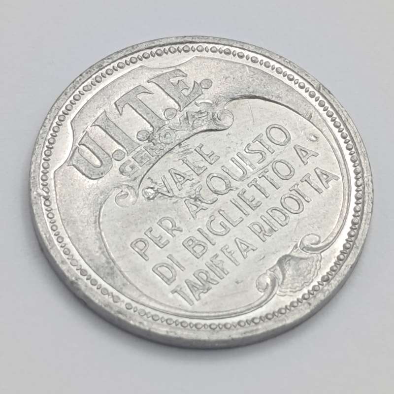 Italy 1944 Transit Token Genova - aluminium