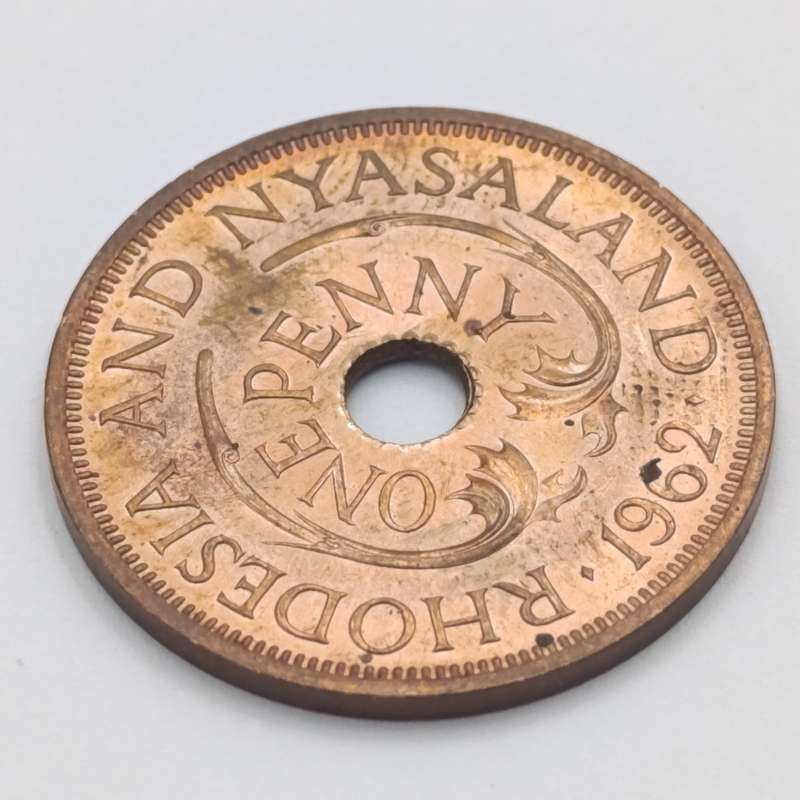 Rhodesia & Nyasaland 1962 one penny Brilliant uncirculated
