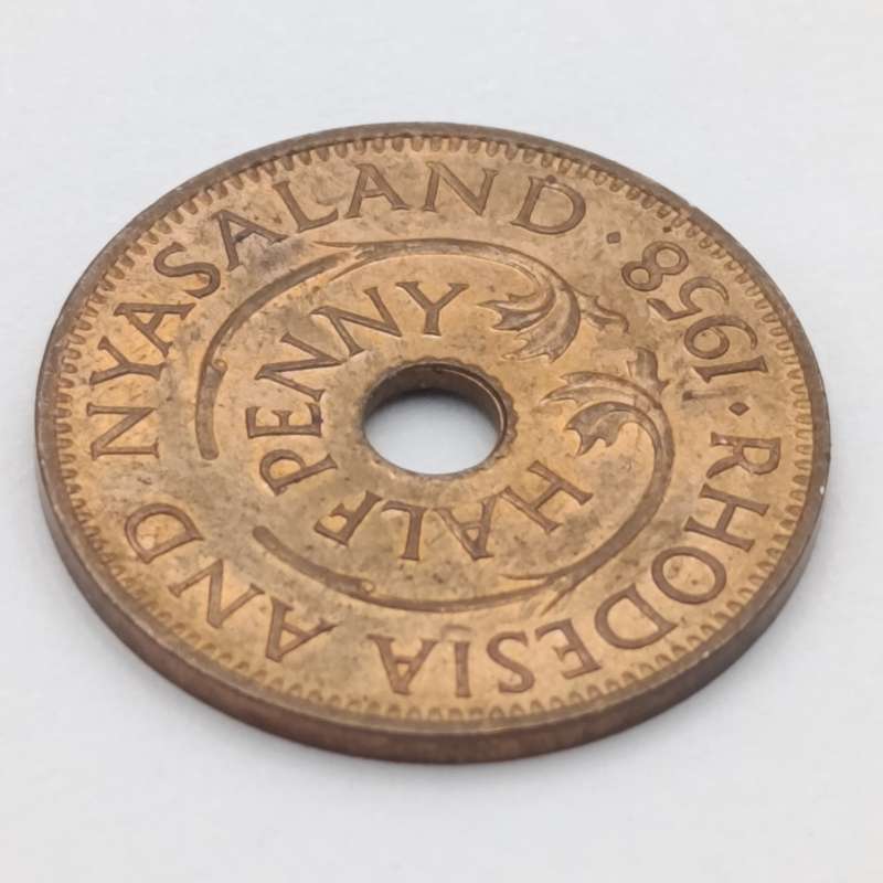 Rhodesia & Nyasaland 1958 half penny uncirculated