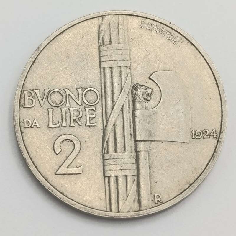 Italy 2 Lire 1924 - Victor Emmanuel 2