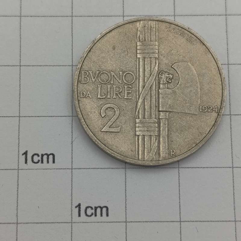 Italy 2 Lire 1924 - Victor Emmanuel 2