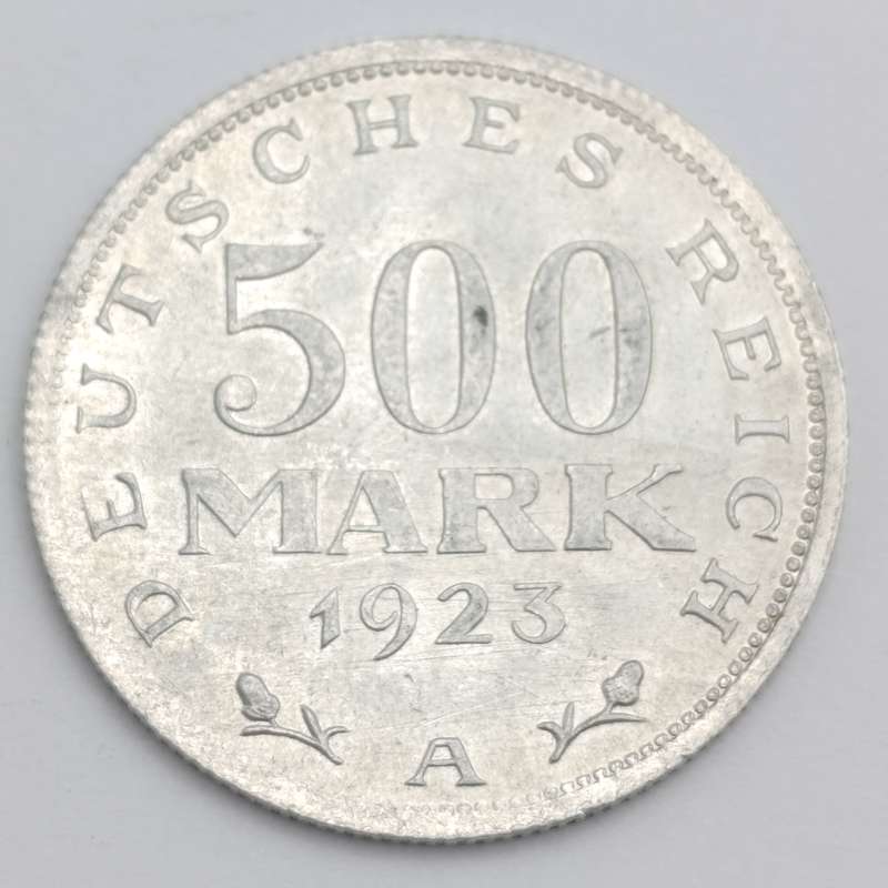 Germany Weimar Republic 500 Mark 1923A Aluminium