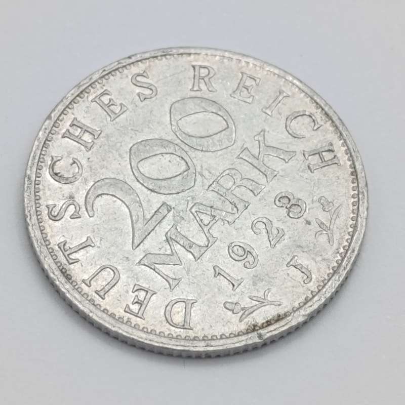 Germany Weimar Republic 1923 Aluminium 200 Mark J