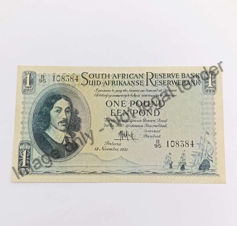 MH de Kock Banknote 1951 Uncirculated 3rd issue