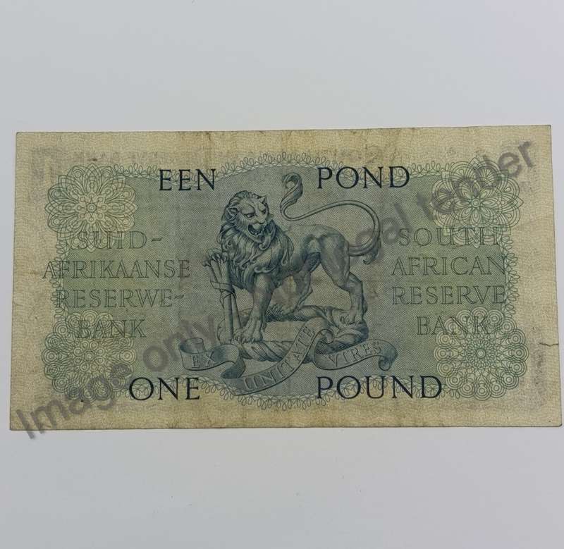 MH de Kock Banknote One Pound 1951 EF - 3rd issue