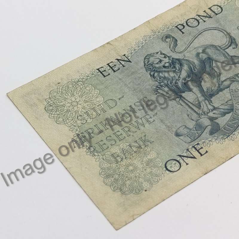 MH de Kock Banknote One Pound 1951 EF - 3rd issue