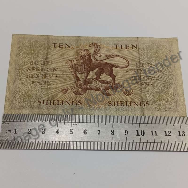MH de Kock Banknote 2nd issue 10 shillings VF 1951 melamine