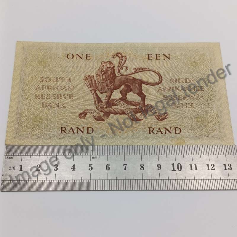 MH de Kock Banknote One Rand 1961 uncirculated with creases