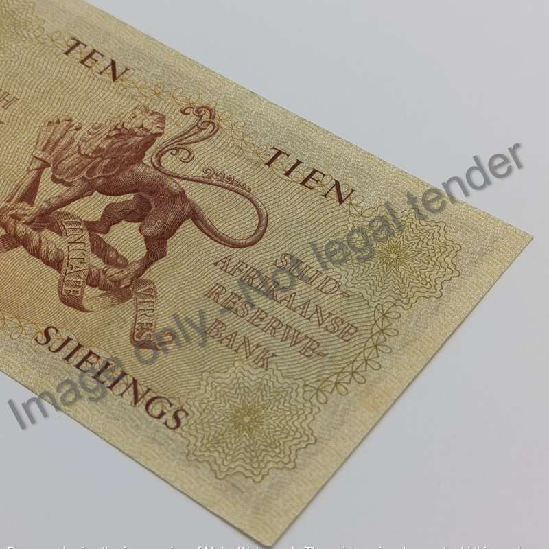 MH de Kock Banknote Ten Shillings 3rd issue - EF+/AU 1957