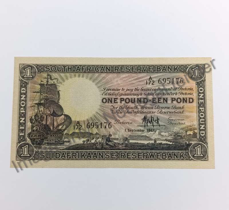 MH de Kock Banknote First Issue One Pound uncirculated