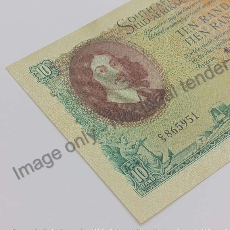 MH de Kock Banknote Ten Rand AU+ only Issue