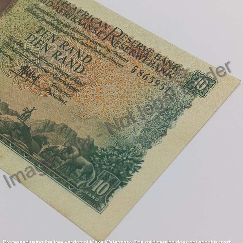 MH de Kock Banknote Ten Rand AU+ only Issue