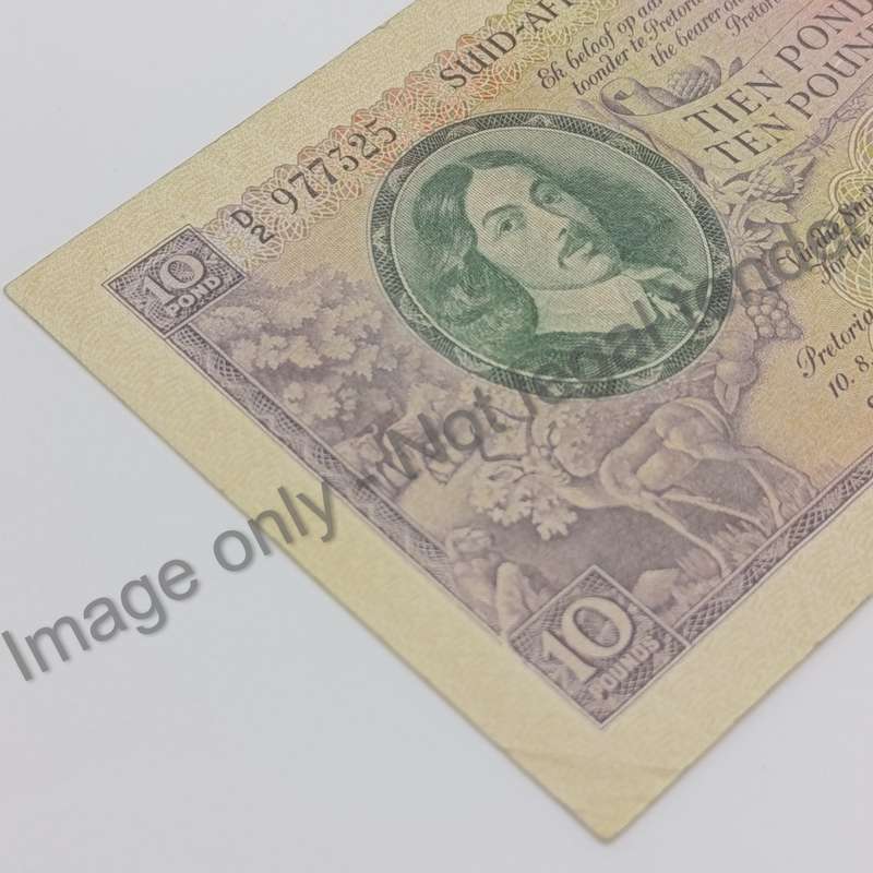 MH de Kock Banknote Ten Pounds 1955 EF