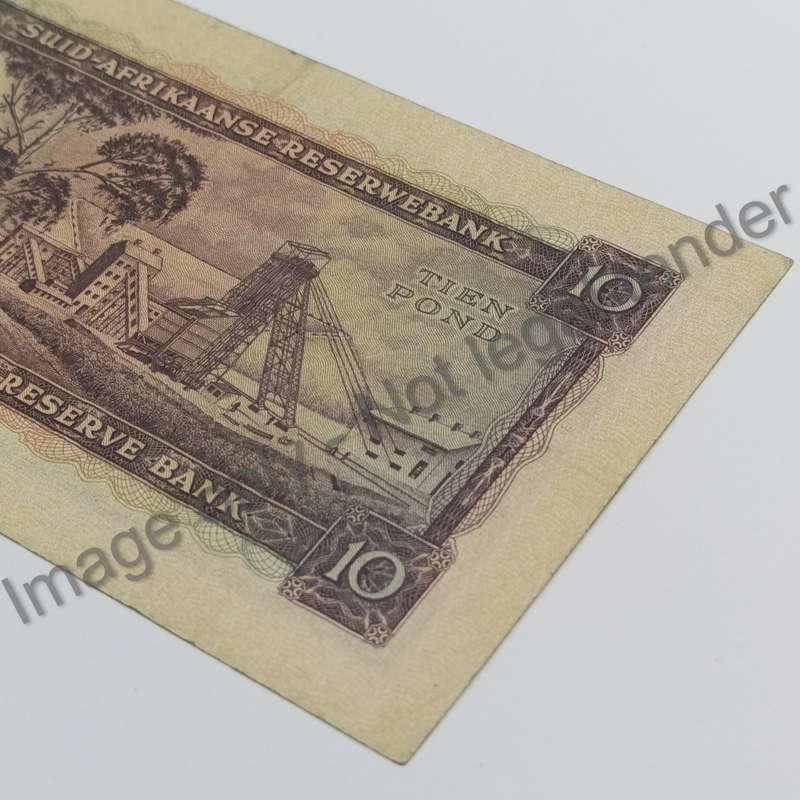 MH de Kock Banknote Ten Pounds 1955 EF