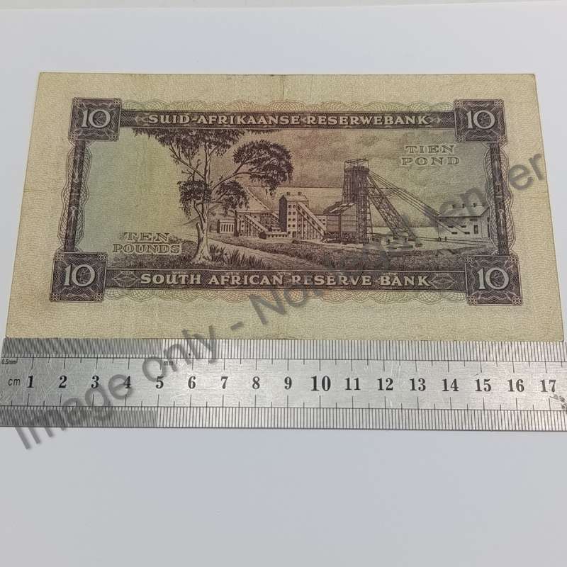 MH de Kock Banknote Ten Pounds 1955 EF