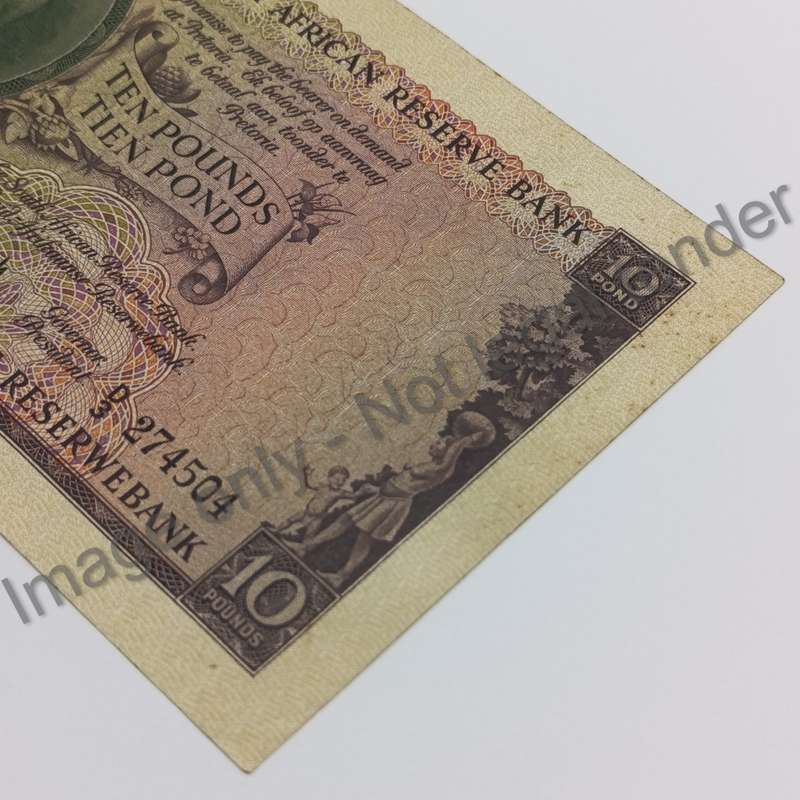 MH de Kock Banknote Ten Pounds 1955 AU