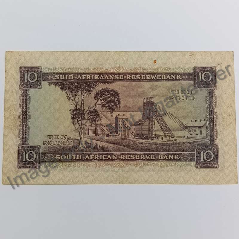 MH de Kock Banknote Ten Pounds 1955 AU