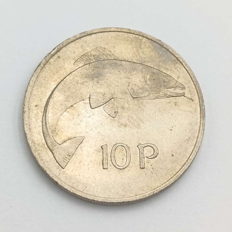 Ireland 1976 Ten pence - double strike on EIRE and Date visible - rare