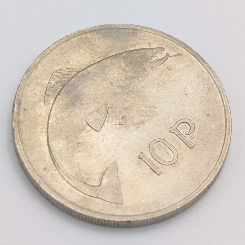 Ireland 1976 Ten pence - double strike on EIRE and Date visible - rare