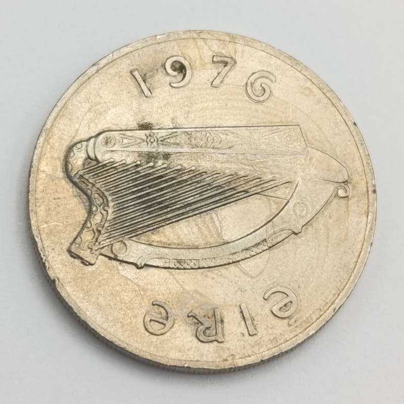 Ireland 1976 Ten pence - double strike on EIRE and Date visible - rare