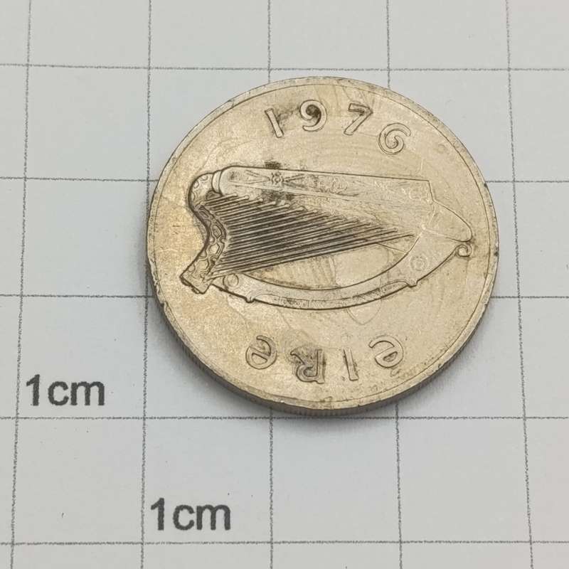 Ireland 1976 Ten pence - double strike on EIRE and Date visible - rare