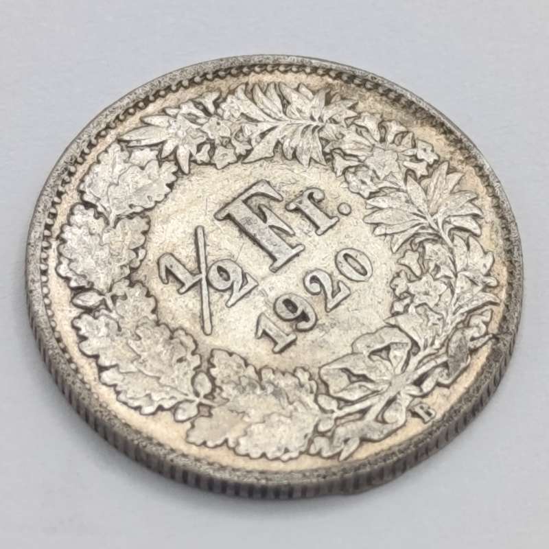 Switzerland 1920 half frame silver