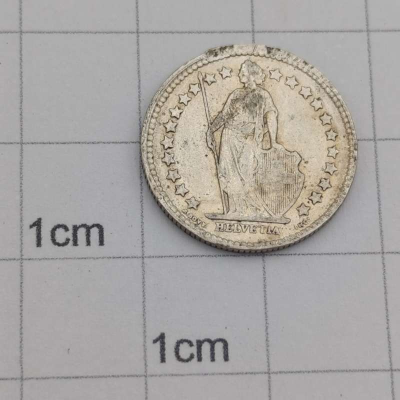 Switzerland 1920 half frame silver