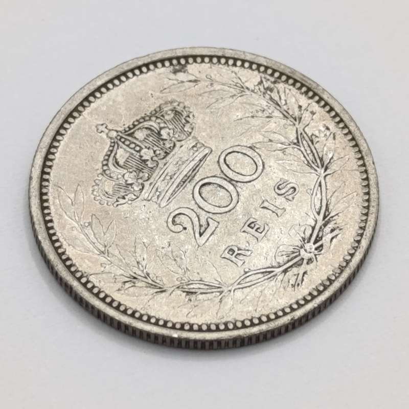 Portugal 1909 silver 200 reis