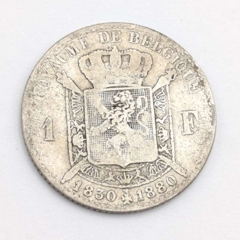 Belgium 1880 silver franc