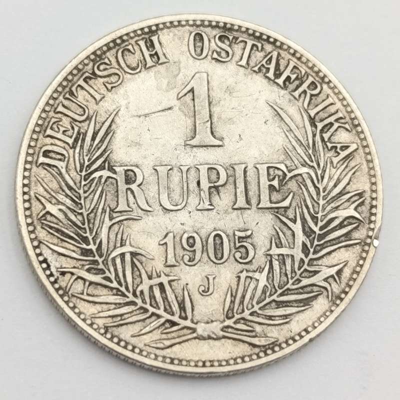 German East Africa 1905J 1 Rupre silver