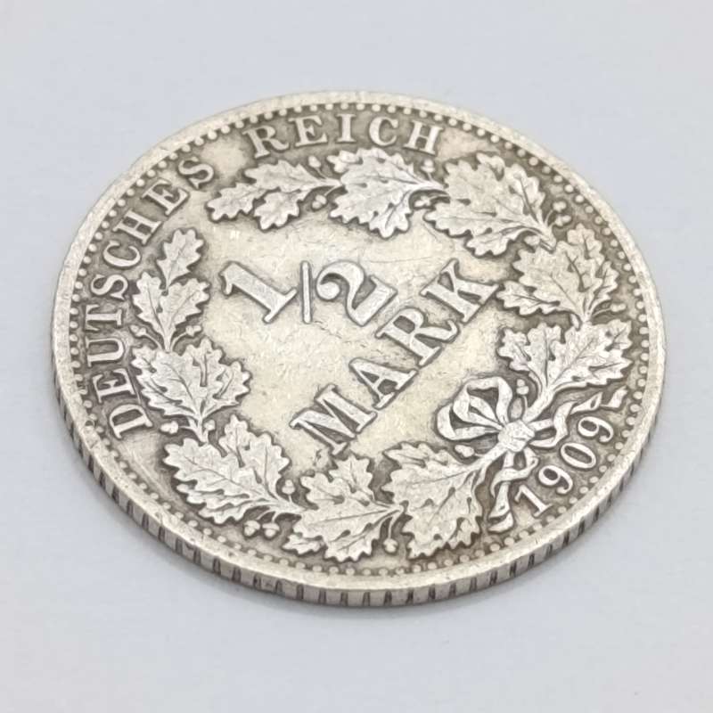 Germany Empire 1909 A half mark silver